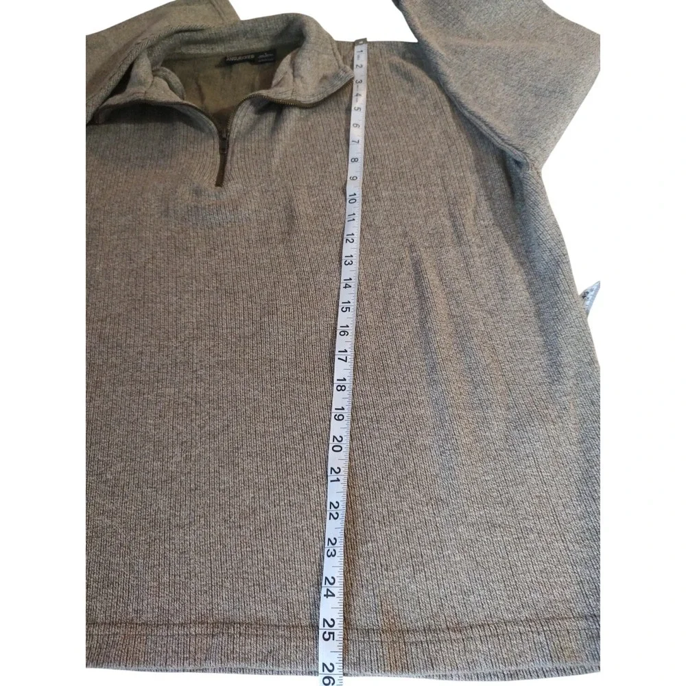 Sun River Clothing Co Sweater Casual Quarter Zip Mens Size Large Brown‎